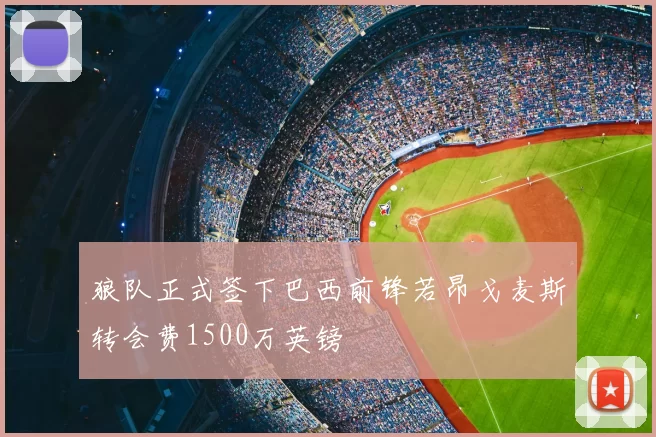 狼队正式签下巴西前锋若昂戈麦斯转会费1500万英镑